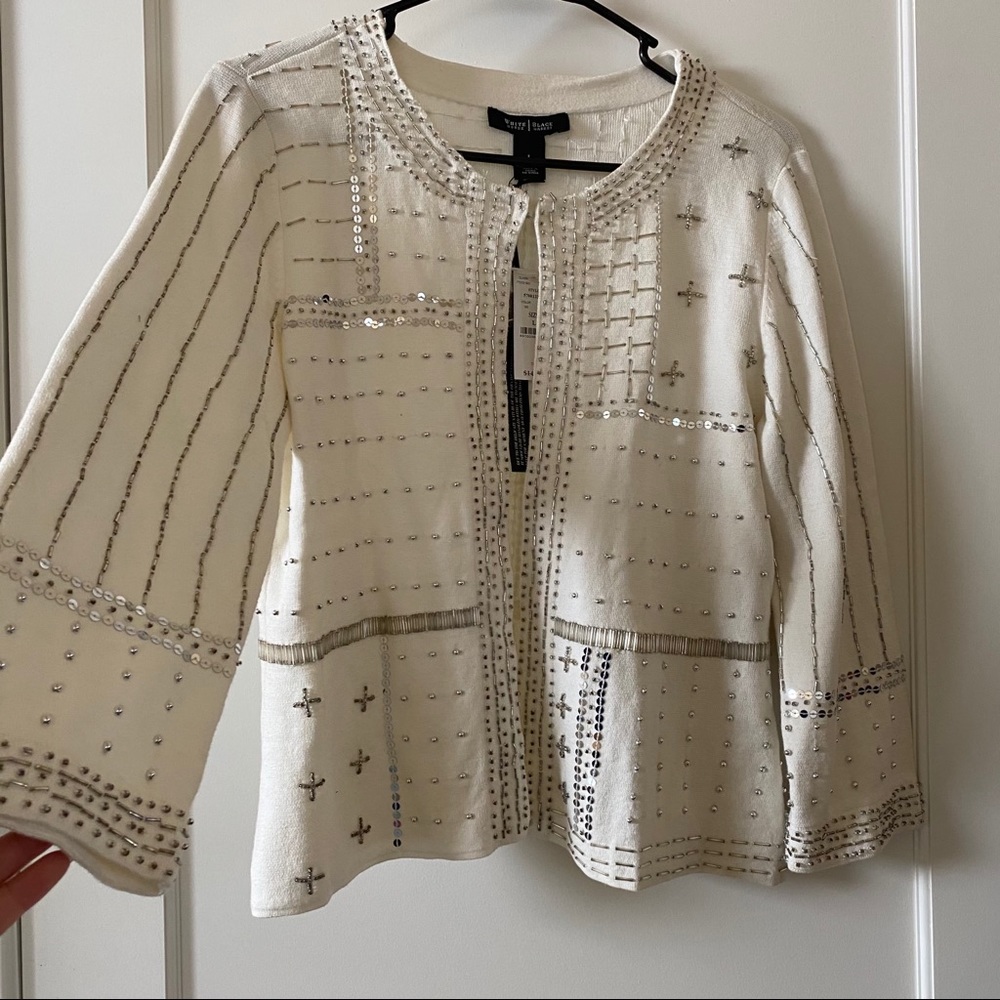 White House Black Market Embroidered Jacket Blazer